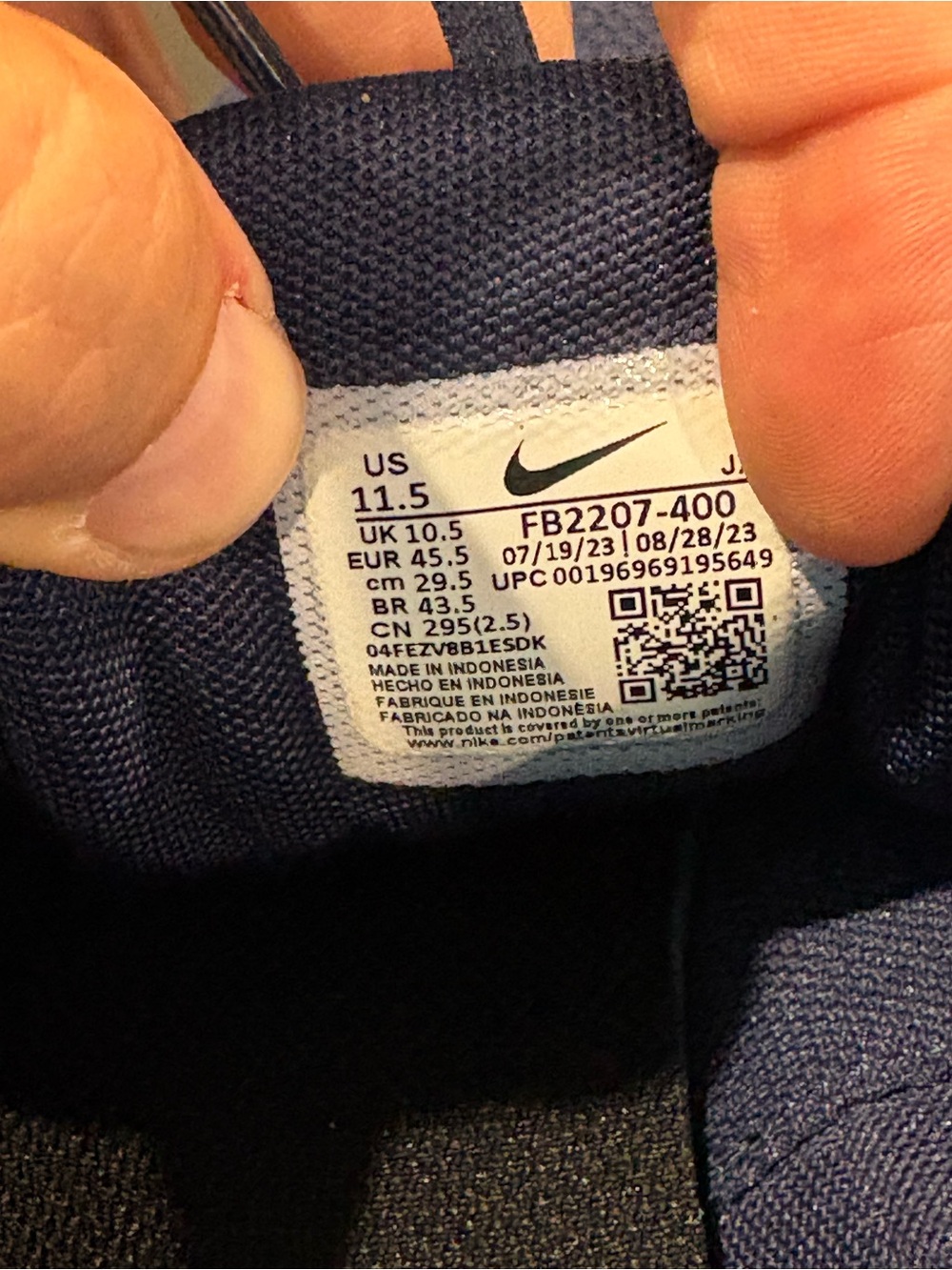 Nike Revolution 7 Midnight Navy Men’s Size 11.5 Running Shoes FB2207-400 - Picture 6 of 9